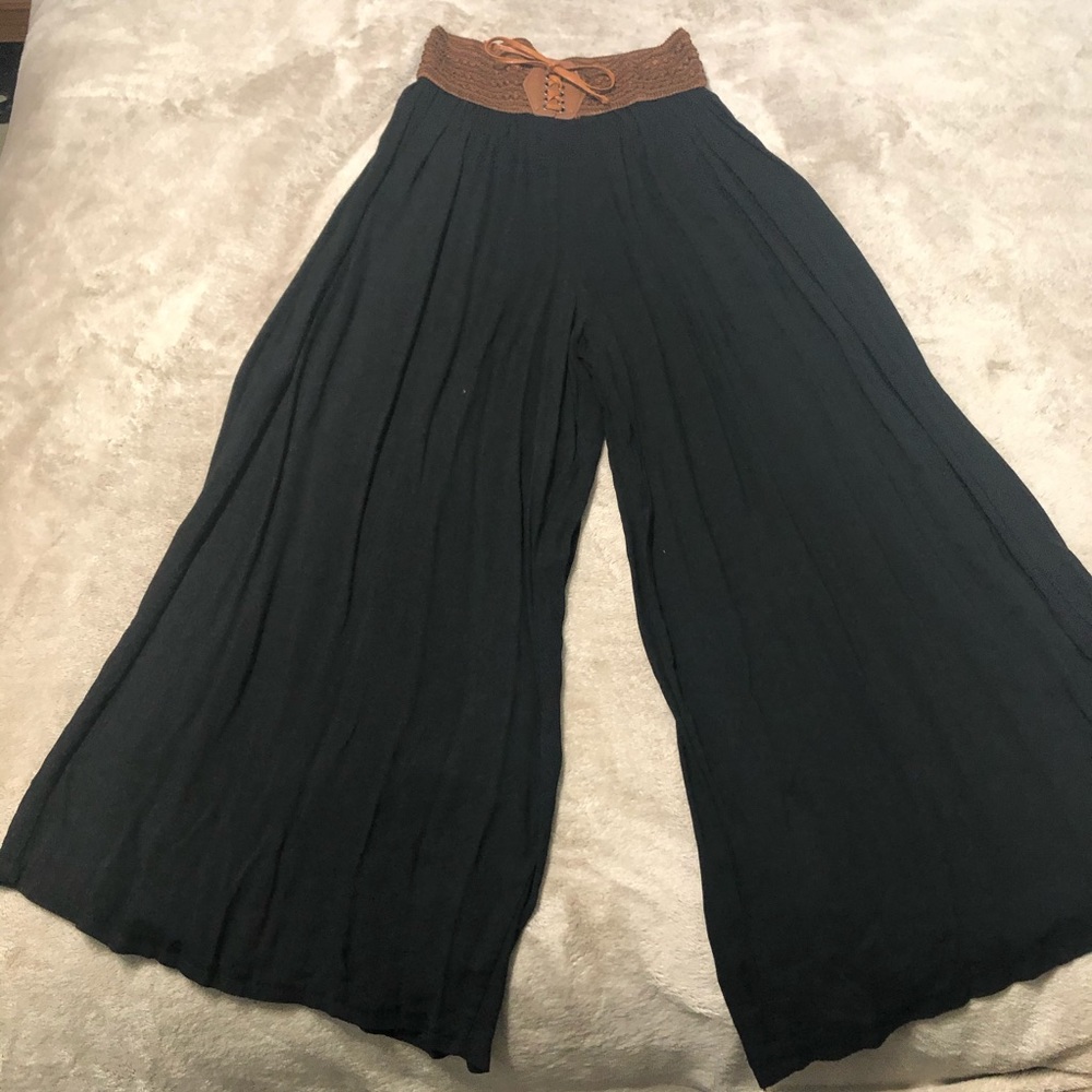 Tie Front Palazzo Comfy Pants